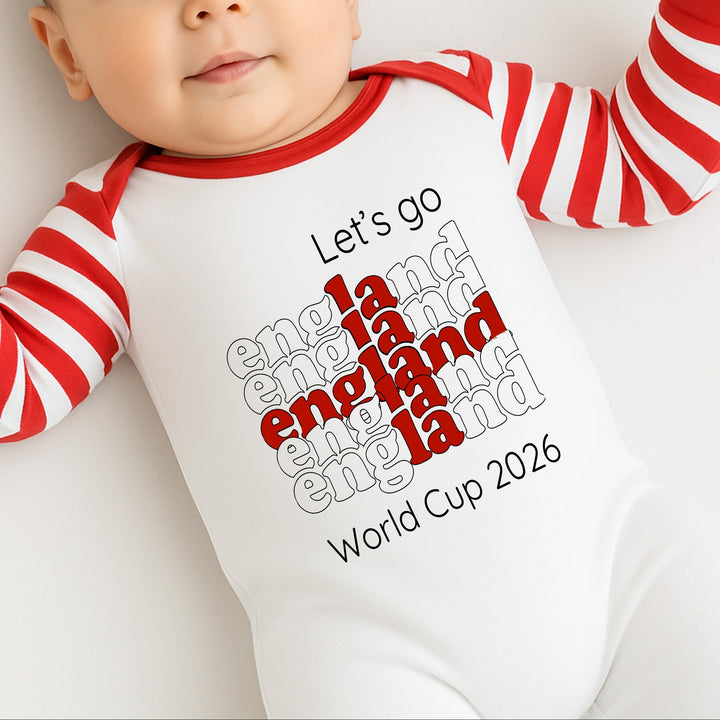 Let's Go England World Cup Baby Grow or Vest