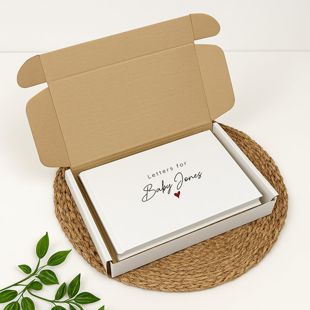 Personalised Red Heart Letters To Pregnancy Journal