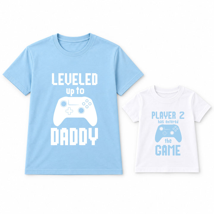 Blue Leveled Up To Daddy &amp; Mini Matching Outfits