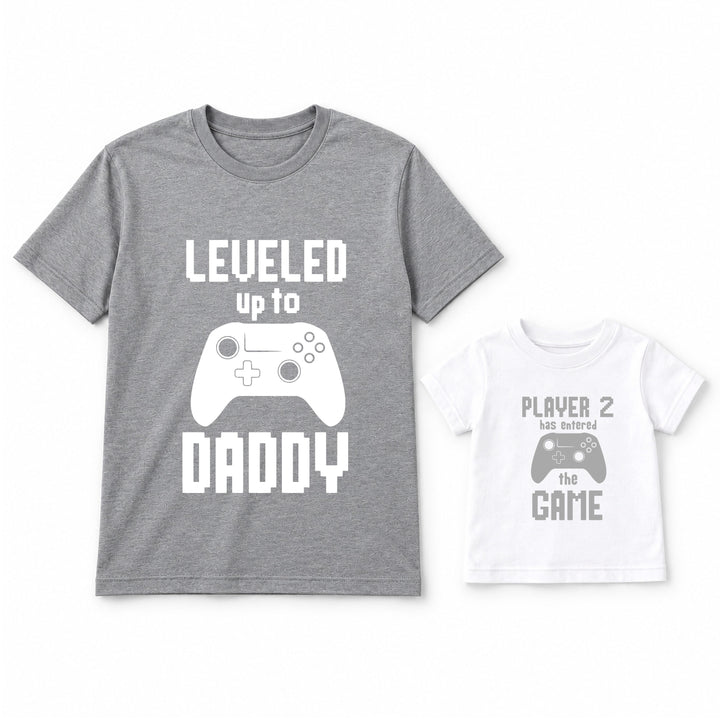 Grey Leveled Up To Daddy &amp; Baby Matching Outfits