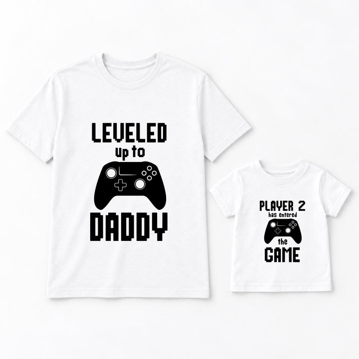 Leveled up to Daddy &amp; Baby Gaming Matching Outfits