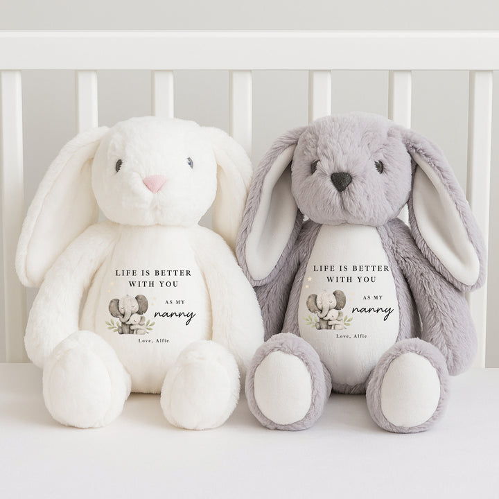 Personalised Elephants Lifes Better With Nanny Mother's Day Teddy