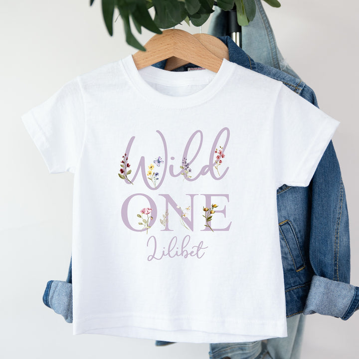 Lilac Wild One First Birthday Vest/T-shirt