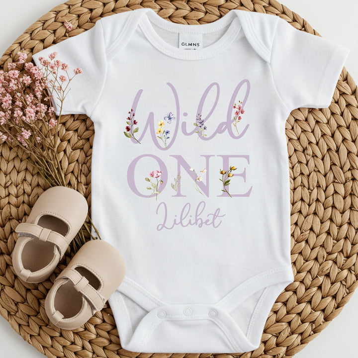 Personalised Lilac Wild One Birthday Vest