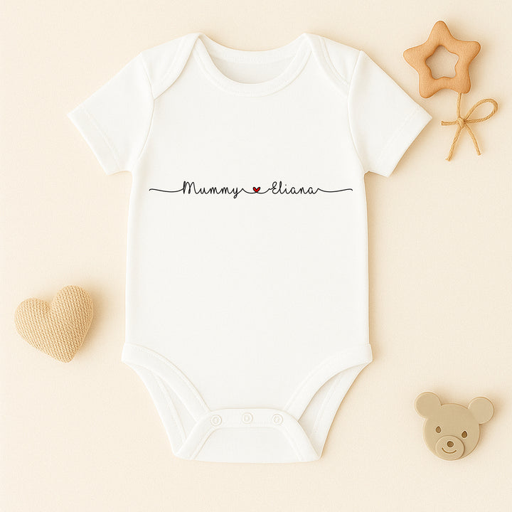 Personalised Linked Hearts Mum and Baby Sweatshirts