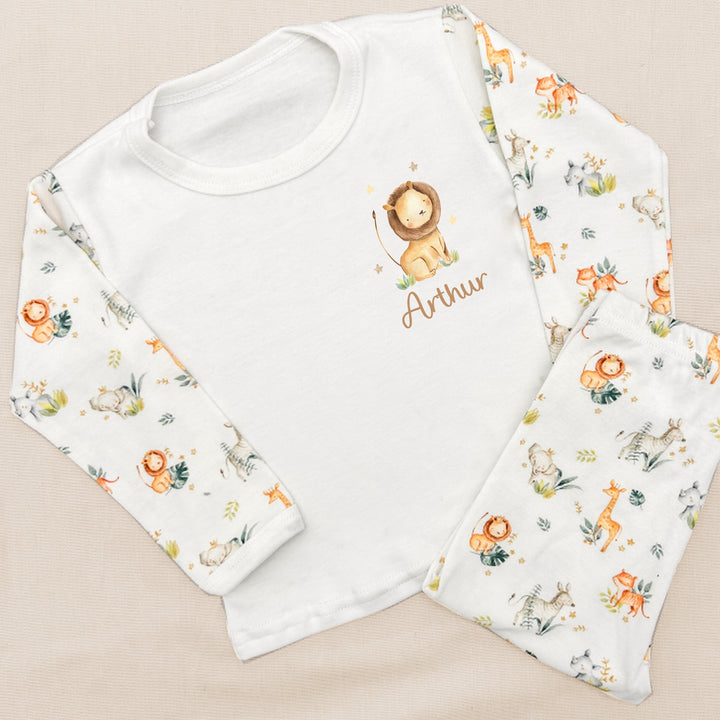 Personalised Lion Jungle Pyjamas