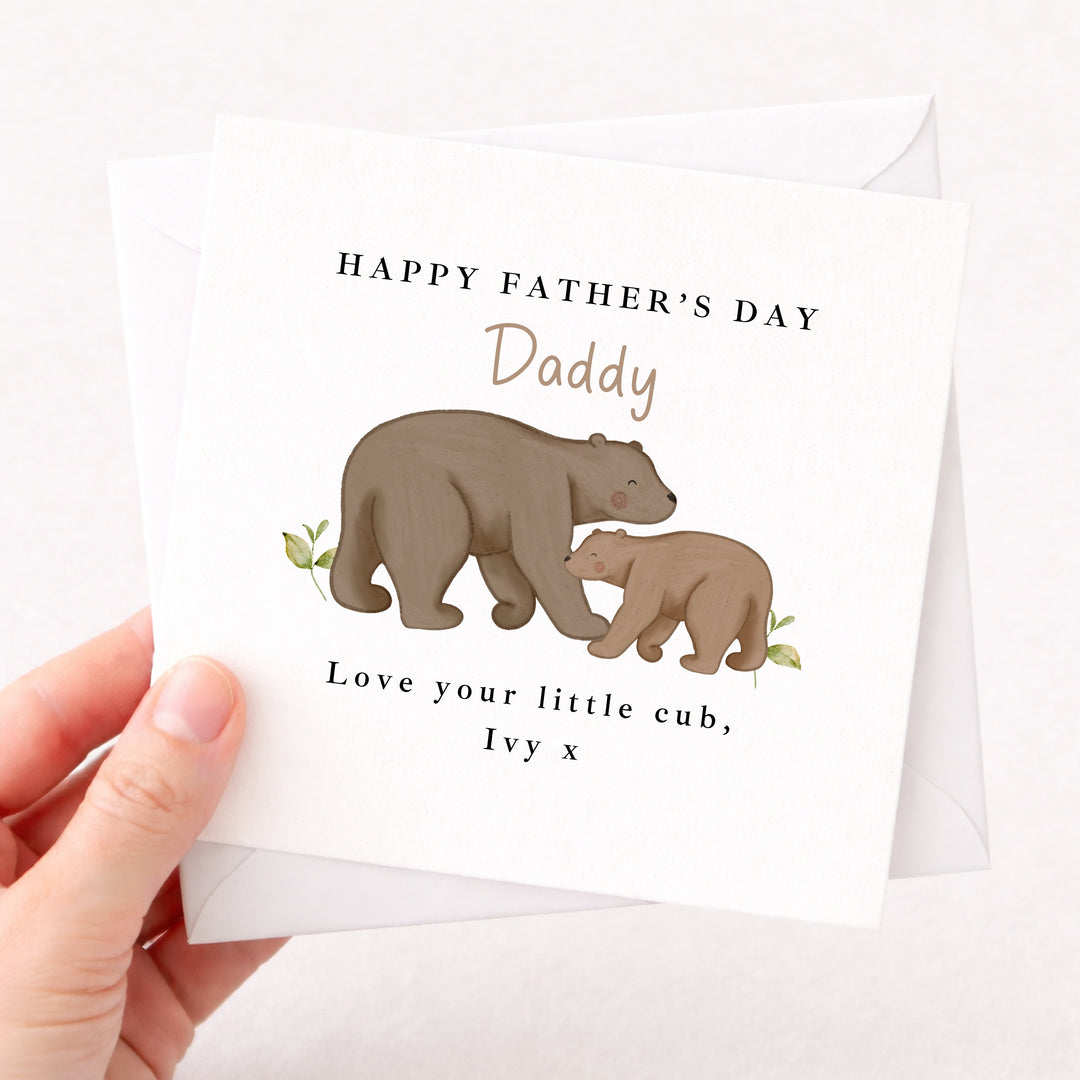 Personalised Bears Happy Father's Day Card