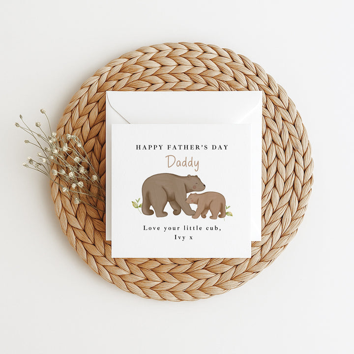 Personalised Bears Happy Father's Day Card