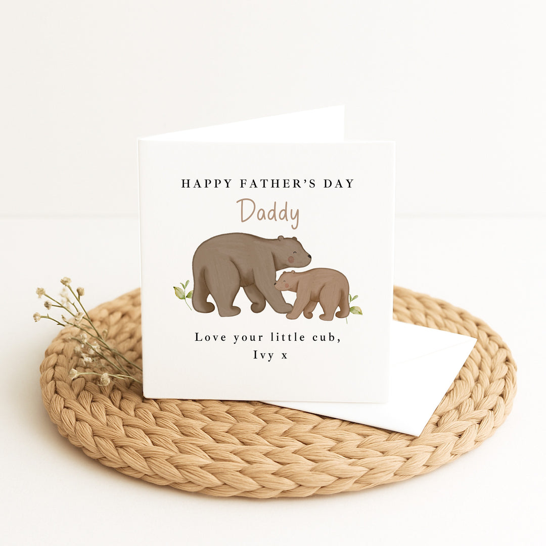 Personalised Bears Happy Father's Day Card