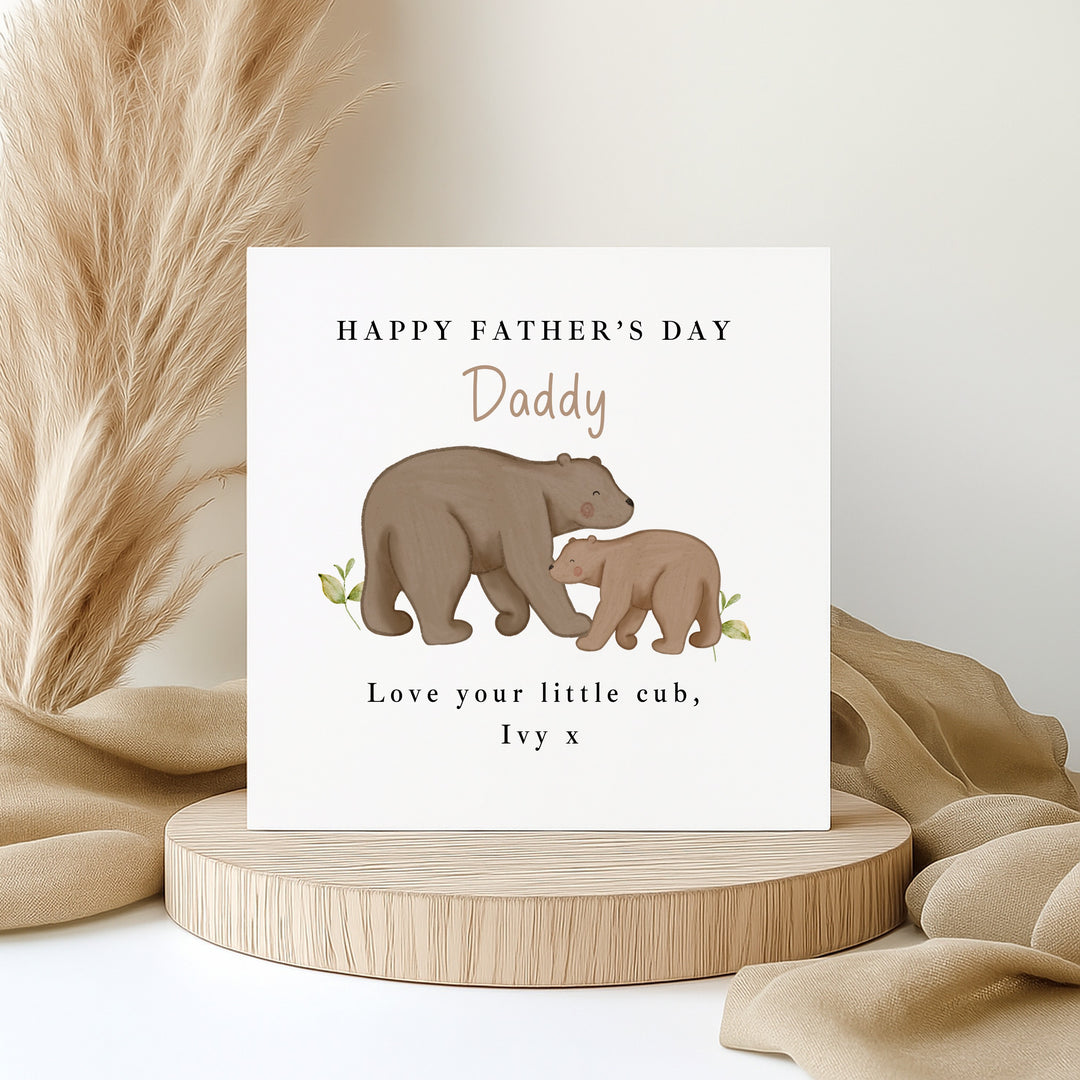 Personalised Bears Happy Father's Day Card