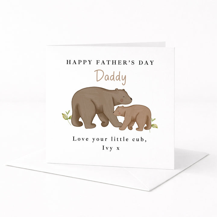 Personalised Bears Happy Father's Day Card