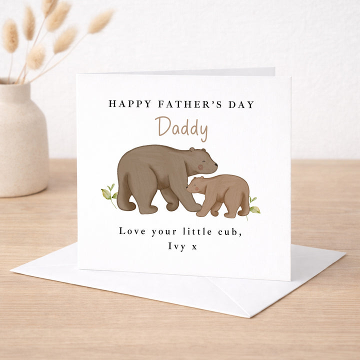 Personalised Bears Happy Father's Day Card