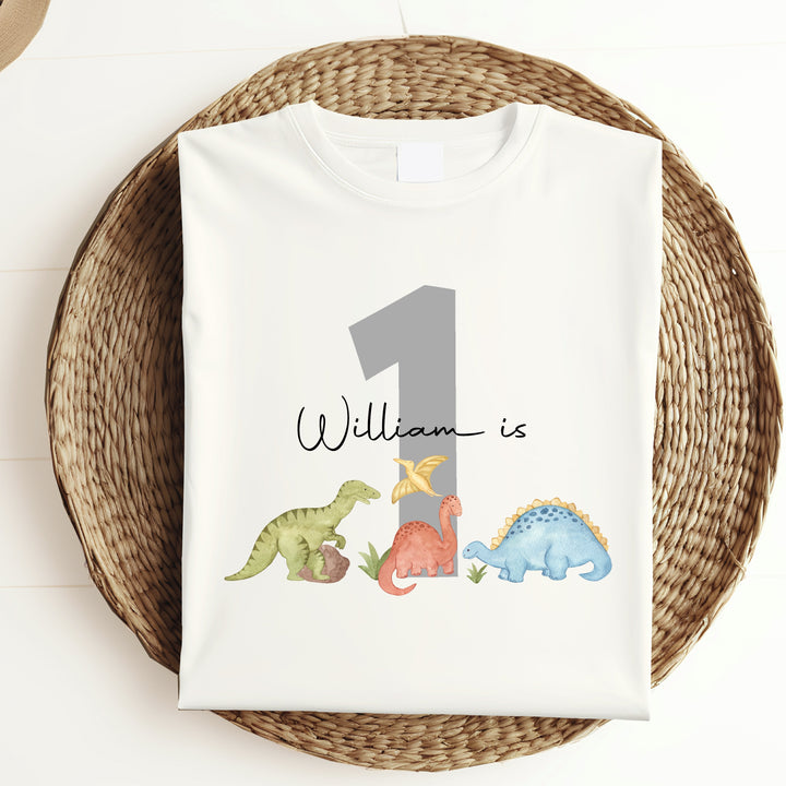 Personalised Dino Birthday T-shirt