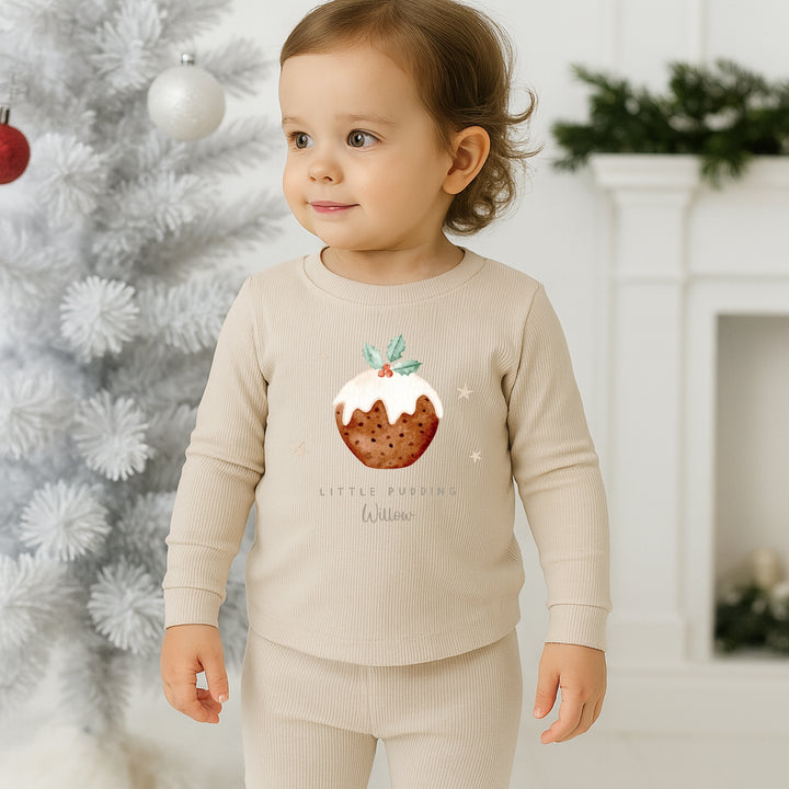 Personalised Little Christmas Ribbed Loungewear