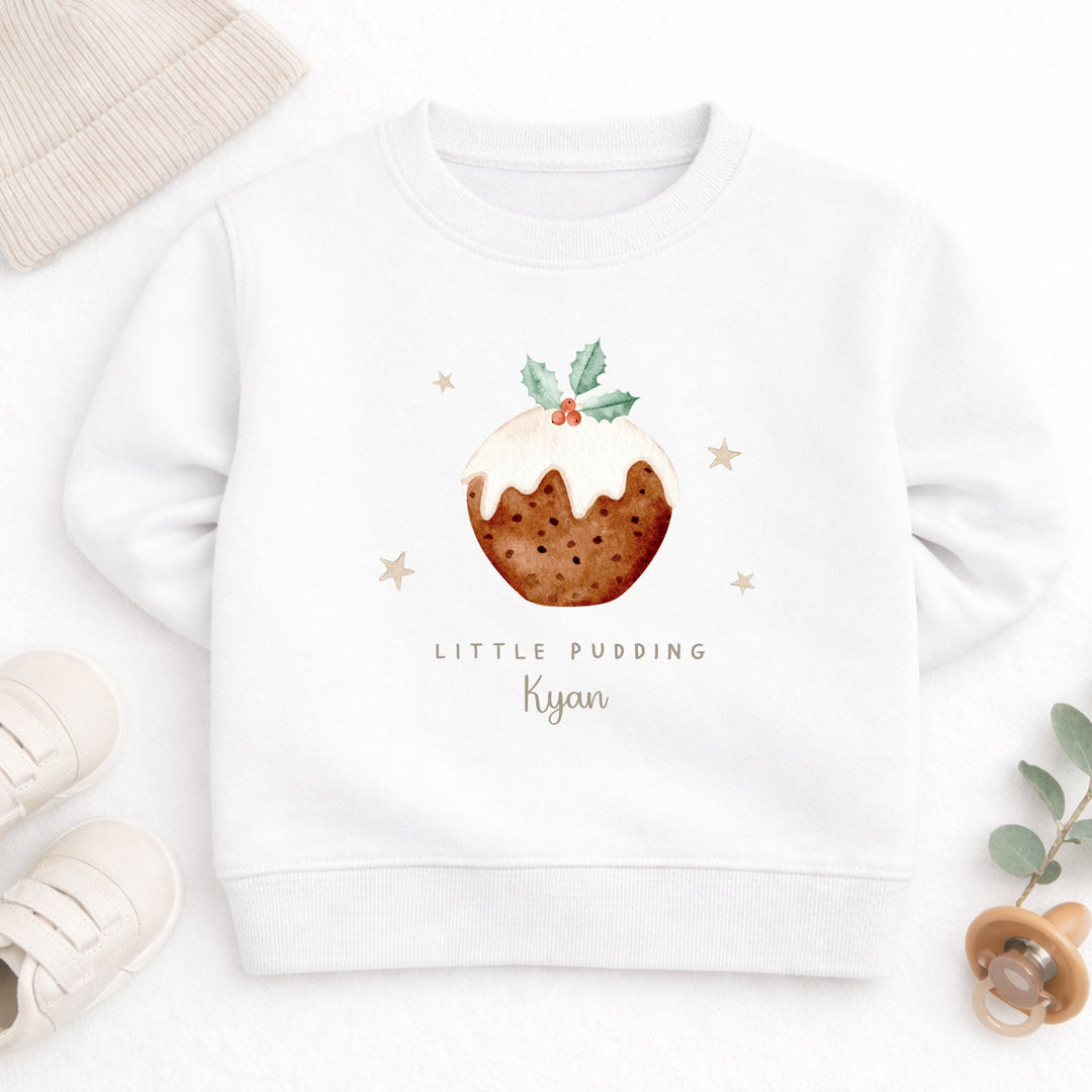 Personalised Little Pudding Christmas Jumper