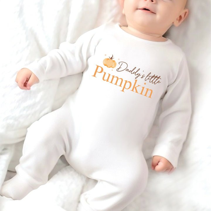 Personalised Daddy/Mummy's Little Pumpking Babygrow/Vest/Bibs