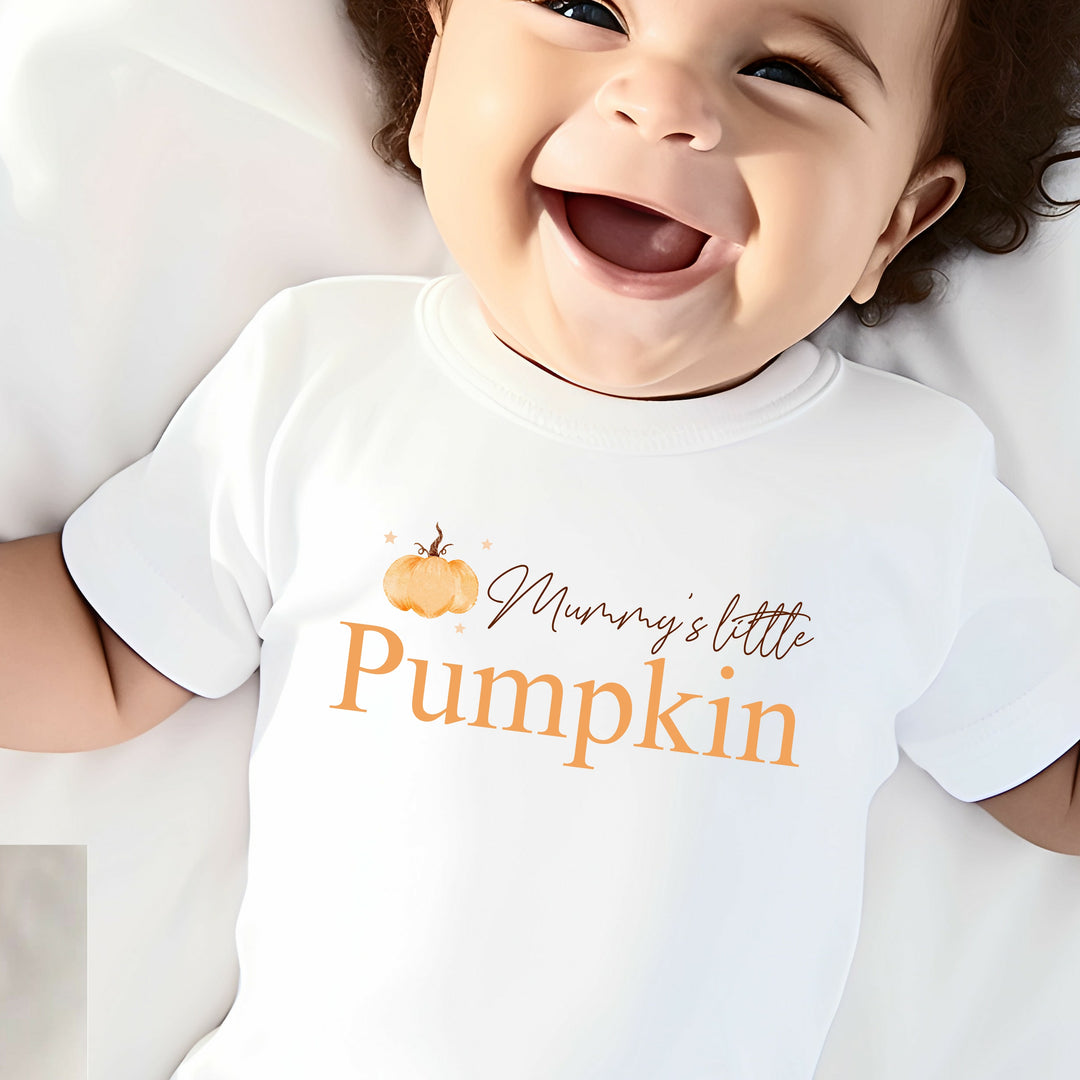 Personalised Daddy/Mummy's Little Pumpking Babygrow/Vest/Bibs