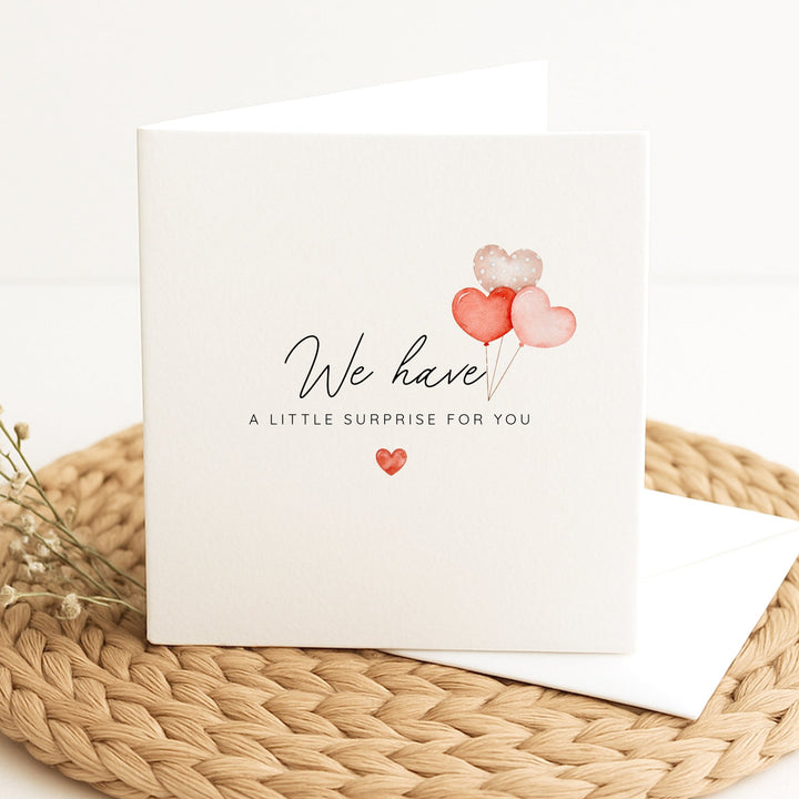 We Have A Little Surpise Baby Announcement Card