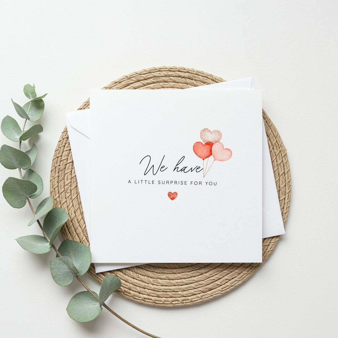 We Have A Little Surpise Baby Announcement Card
