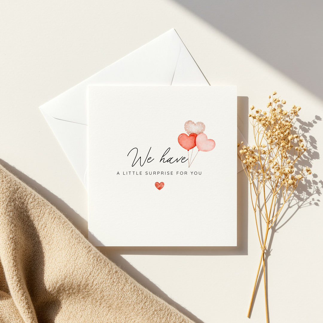 We Have A Little Surpise Baby Announcement Card