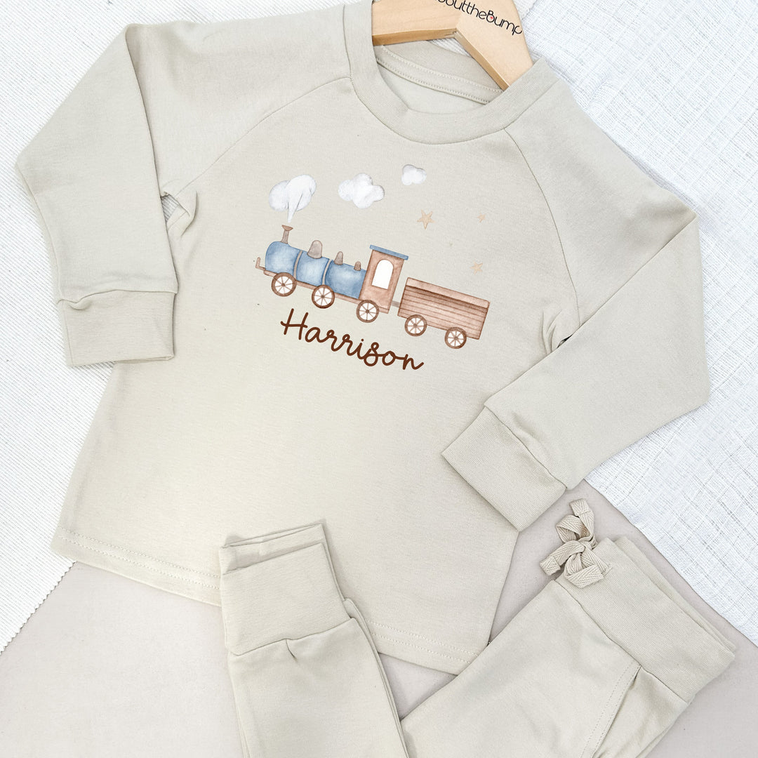Personalised Train Lightweight Cotton Tracksuit