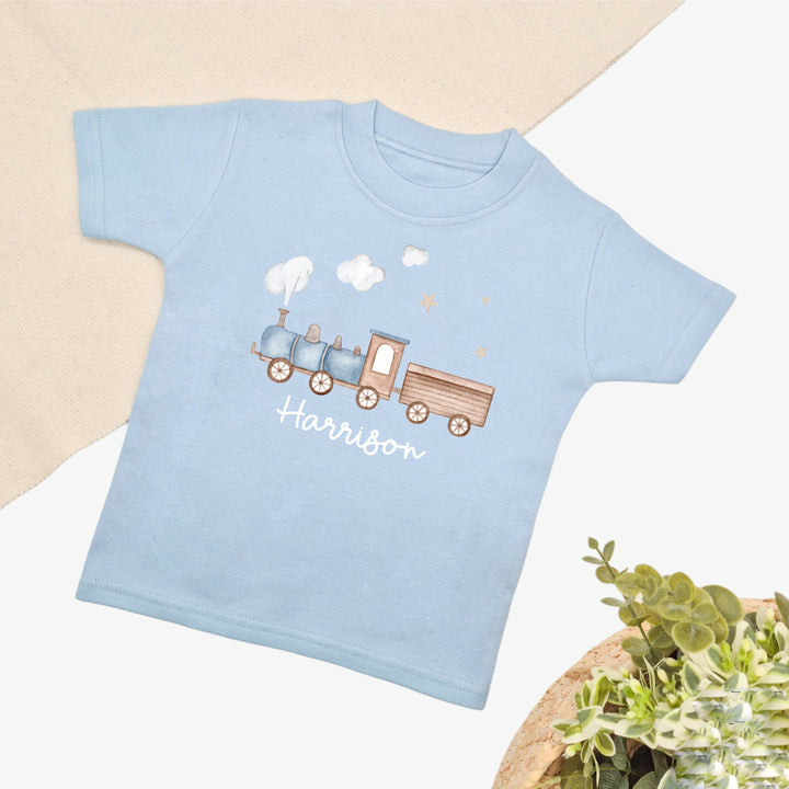 Personalised Little Trains T-shirt