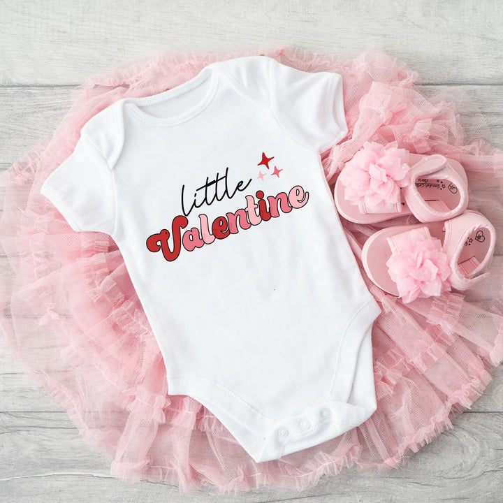 Pink Little Valentine Babygrow/Vest