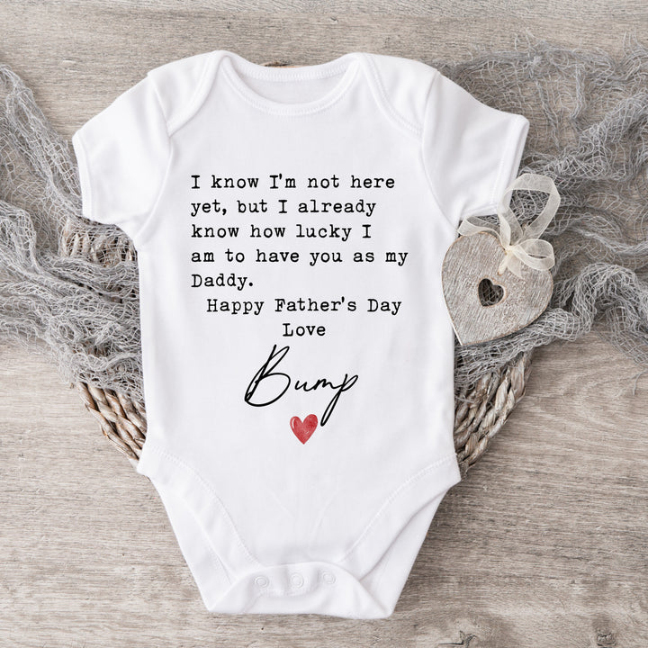 Personalised Happy Father's Day Love Bump Baby Announcement Vest