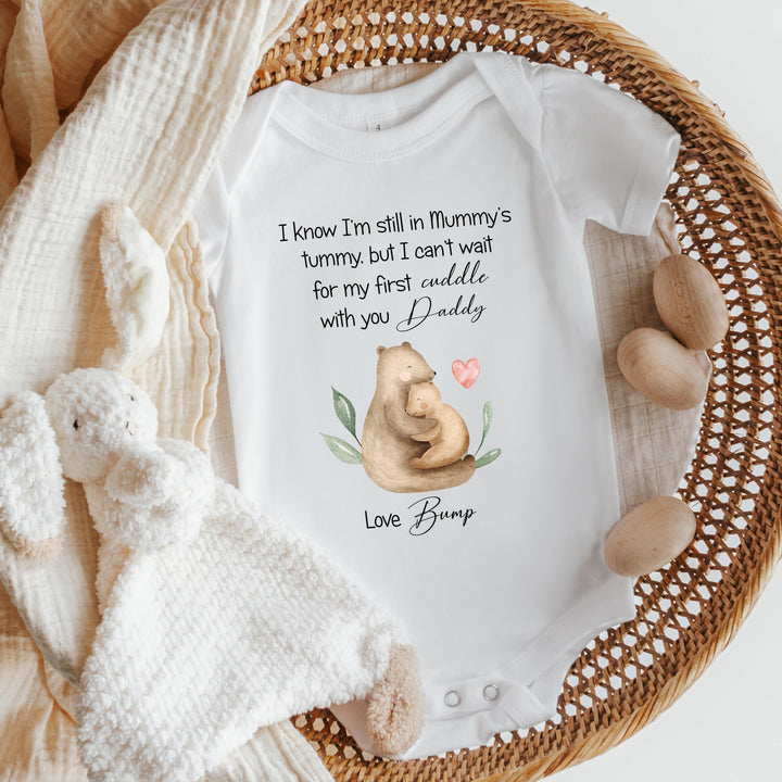 Father's Day Love Bump Bears Baby Announcement Vest