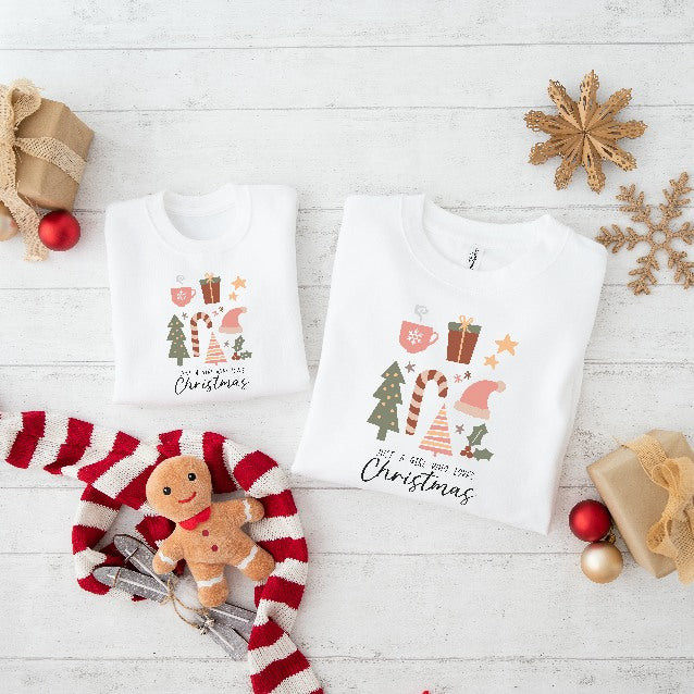 Just A Girl Who Loves Christmas Sweatshirt/Babygrow