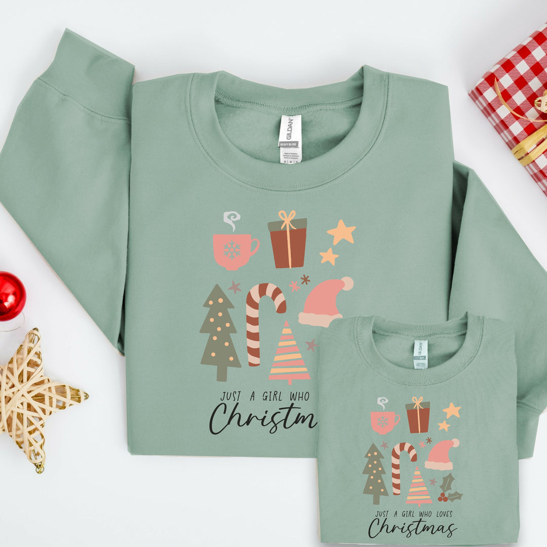 Just A Girl Who Loves Christmas Sweatshirt/Babygrow