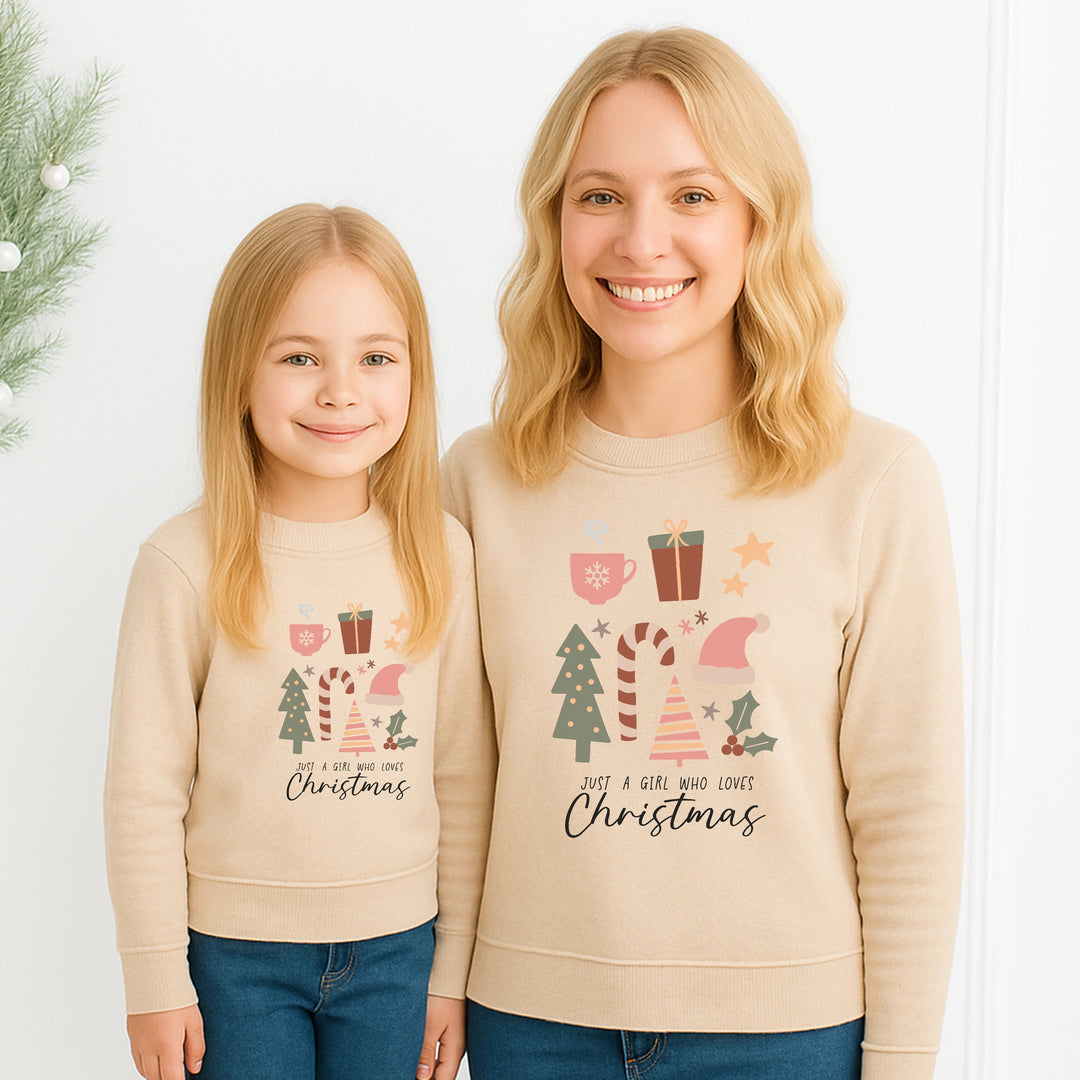 Just A Girl Who Loves Christmas Sweatshirt/Babygrow