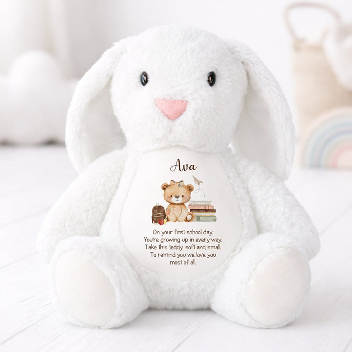 Personalised First Day Of School Love You Bear Soft Toy