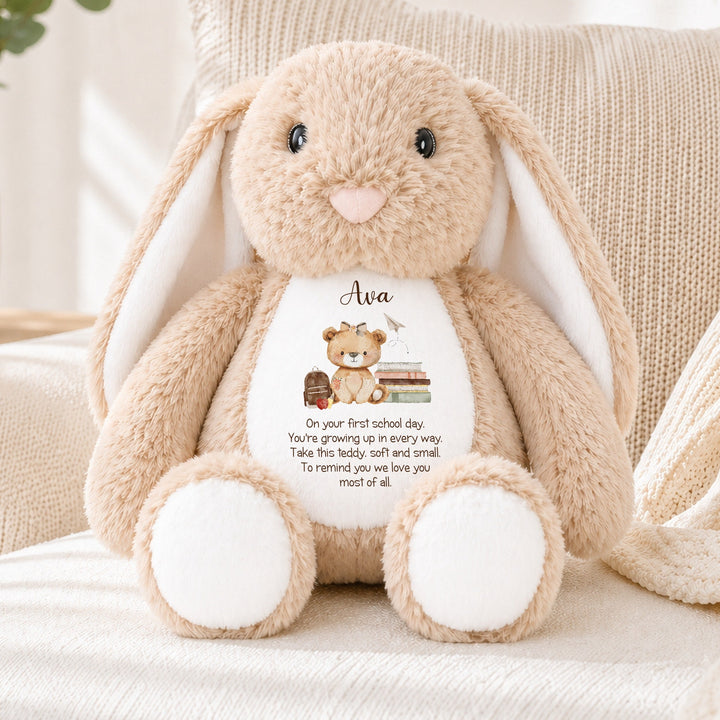 Personalised First Day Of School Love You Bear Soft Toy