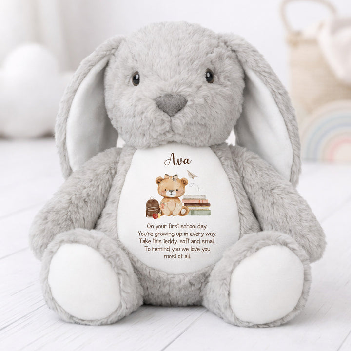 Personalised First Day Of School Love You Bear Soft Toy