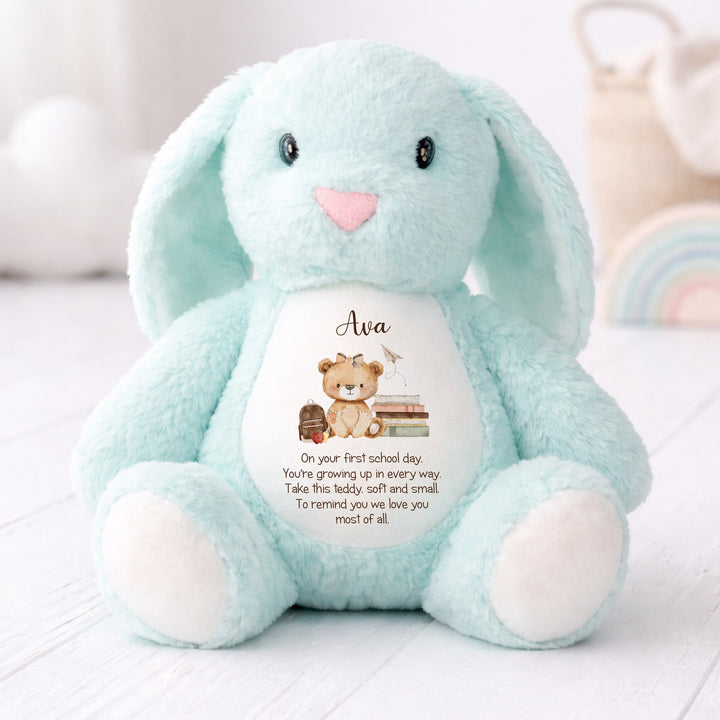 Personalised First Day Of School Love You Bear Soft Toy