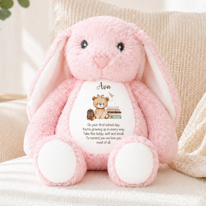 Personalised First Day Of School Love You Bear Soft Toy
