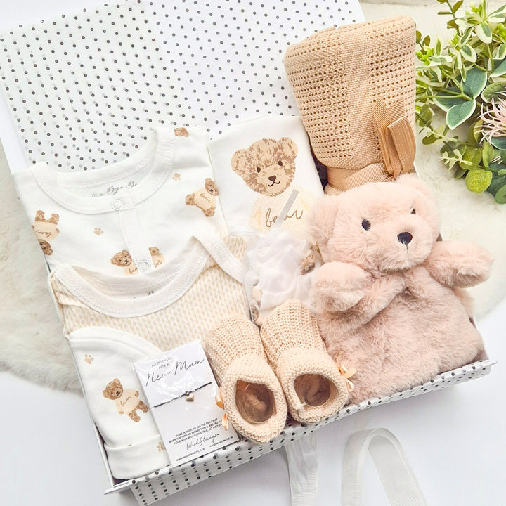 Unisex Luxury Teddy Bear & Comforter Gift Hamper Set
