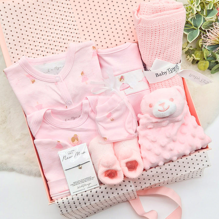 Girls Luxury Pink Ballerina & Comforter Gift Hamper Set