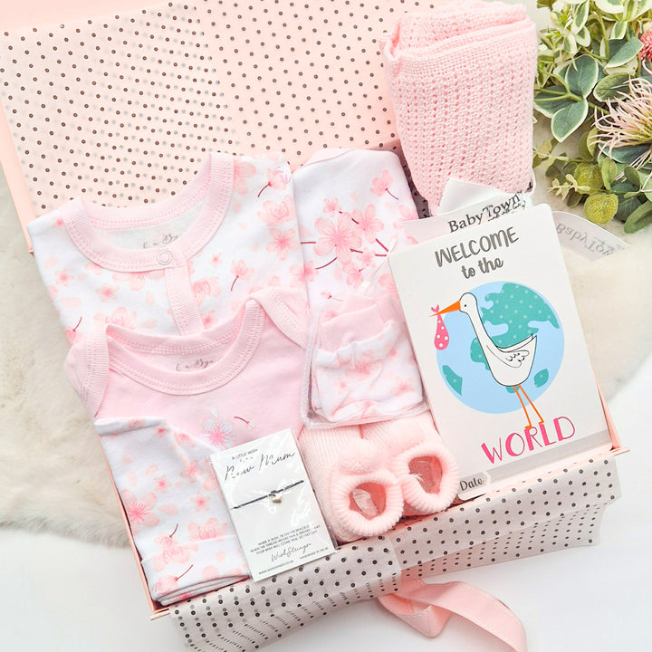 Girls Luxury Blossom & Milestone Cards Gift Hamper Set