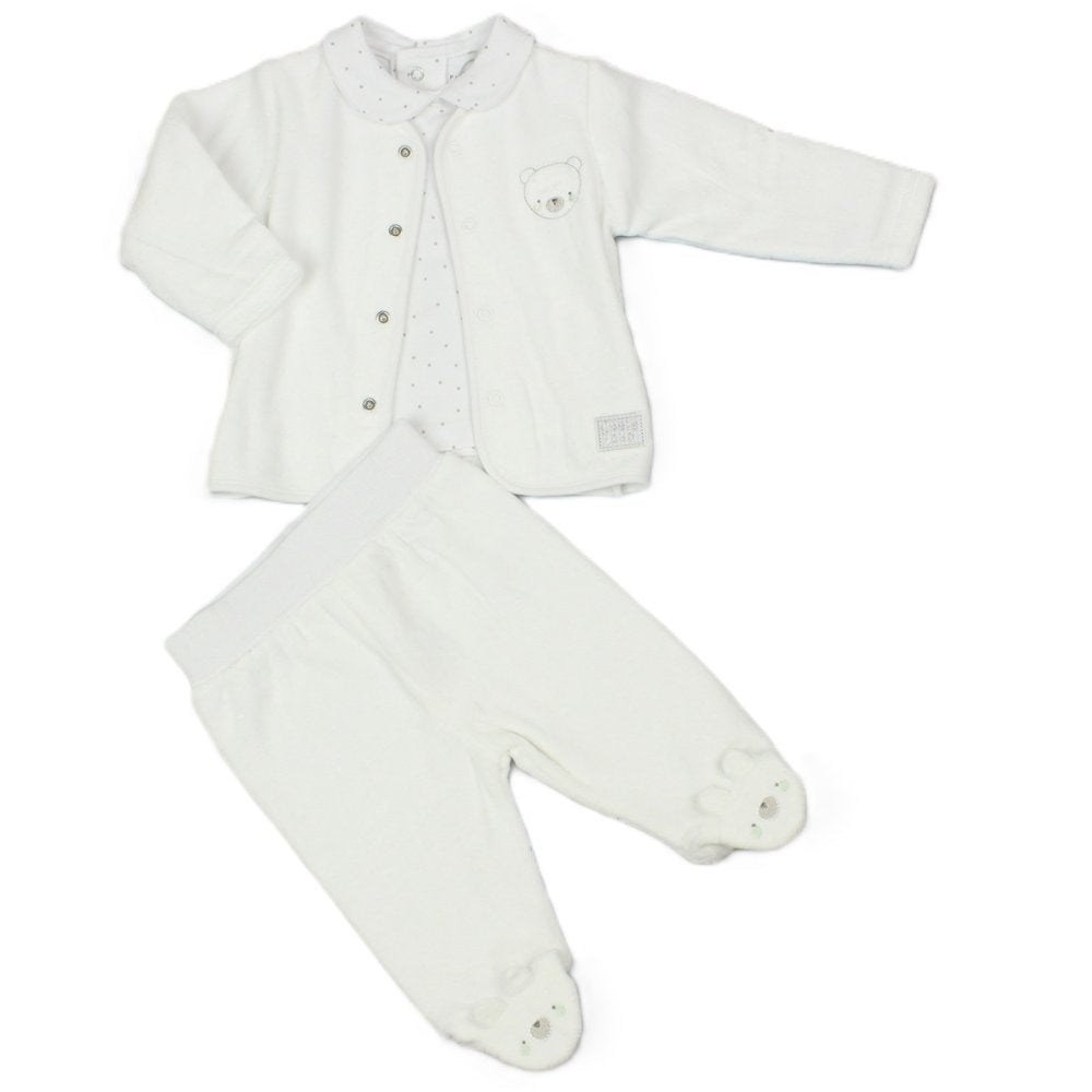Baby Unisex 3 Piece Velour Outfit