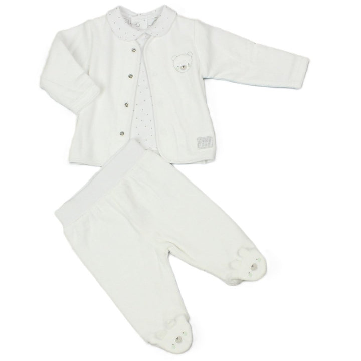Baby Unisex 3 Piece Velour Outfit