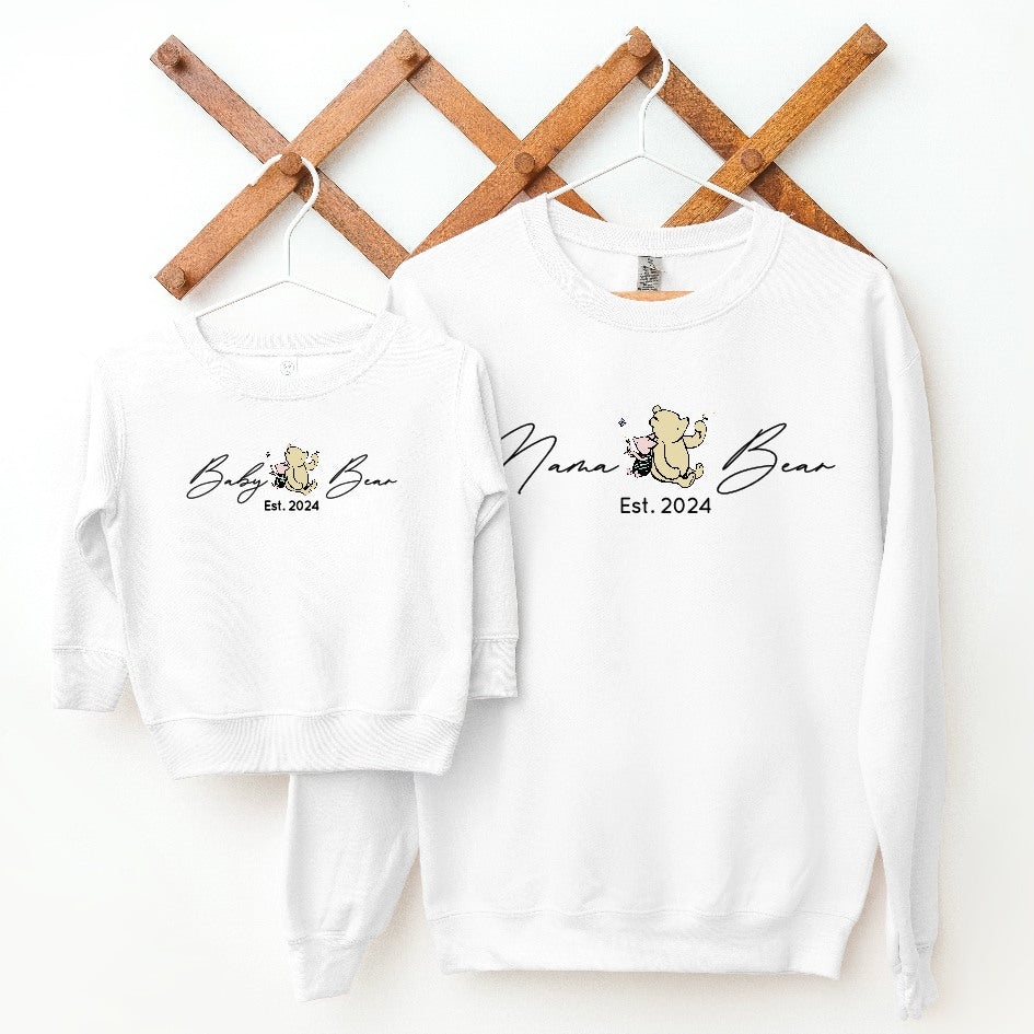 Classic Winnie The Pooh Matching Baby Vests/Sweatshirts