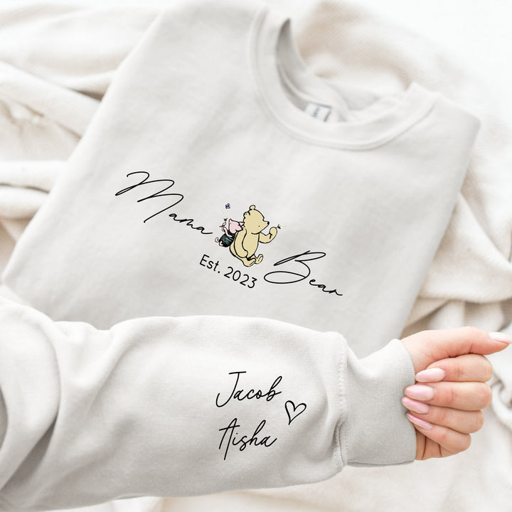 Personalised Mama Bear Est Sweatshirt