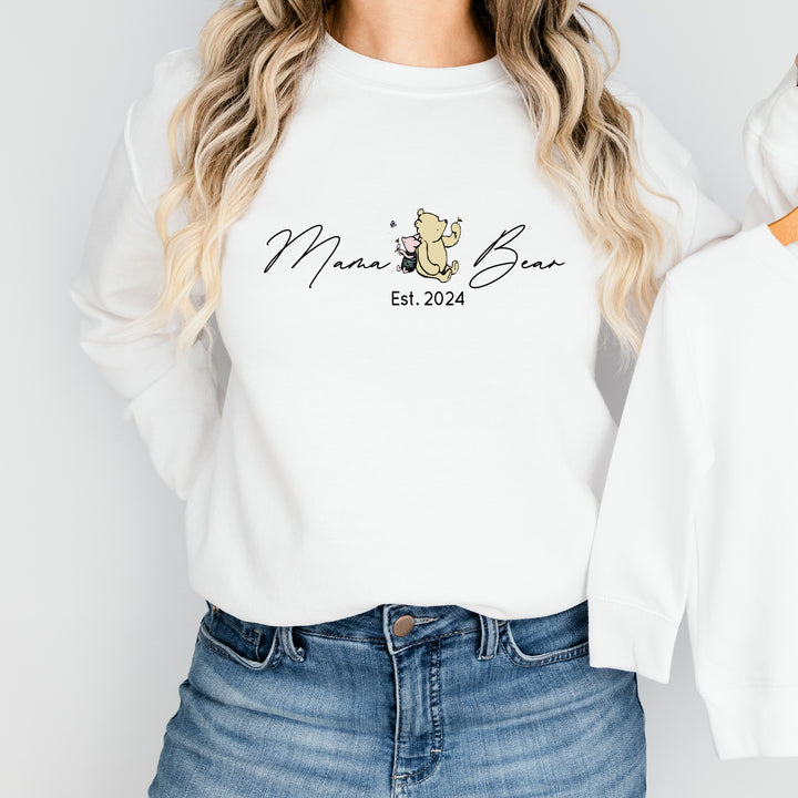 Personalised Mama Bear Est Sweatshirt