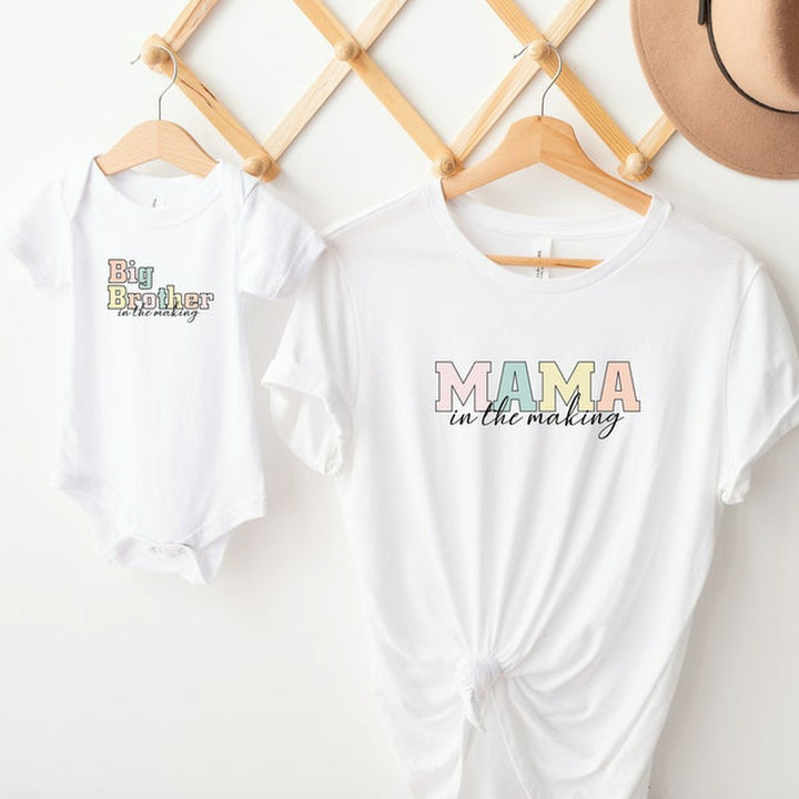 Mama In The Making Rainbow Baby Maternity T-shirt and Kid's Vest/T-shirt