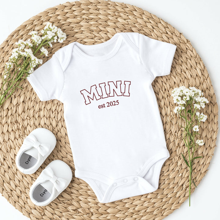Personalised Mama & Mini Maroon Matching Outfits