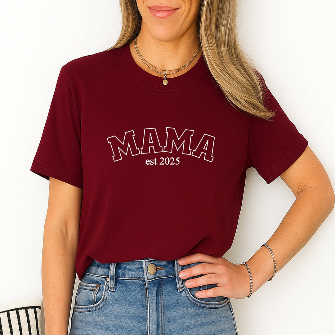 Personalised Mama & Mini Maroon Matching Outfits