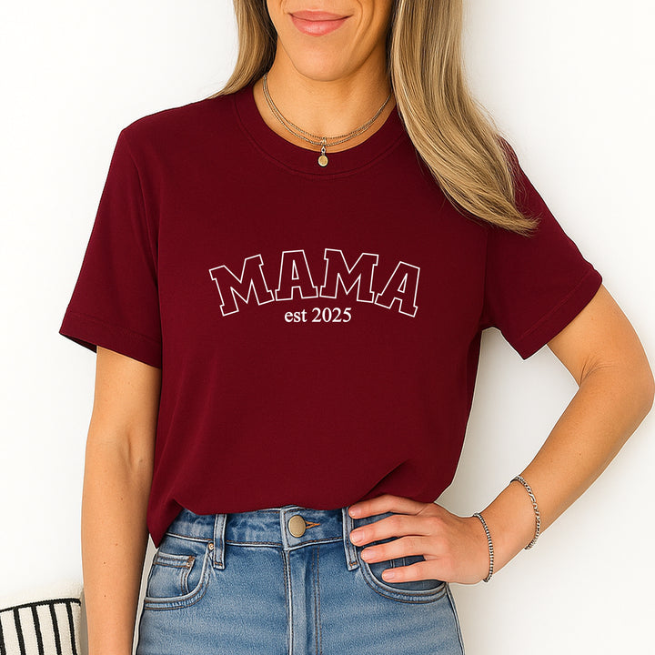 Personalised Mama & Mini Maroon Matching Outfits