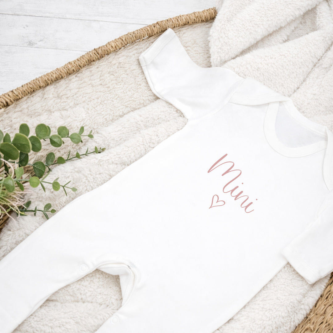 Personalised Pink Hearts Mama and Mini Matching Outfits